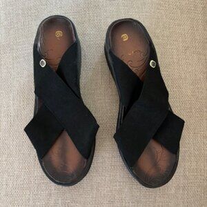 zees comfort sandals size 11 black